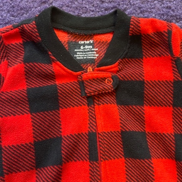 Carter's fleece sleep sacks (x2) - 6-9 Months - Picture 3 of 4